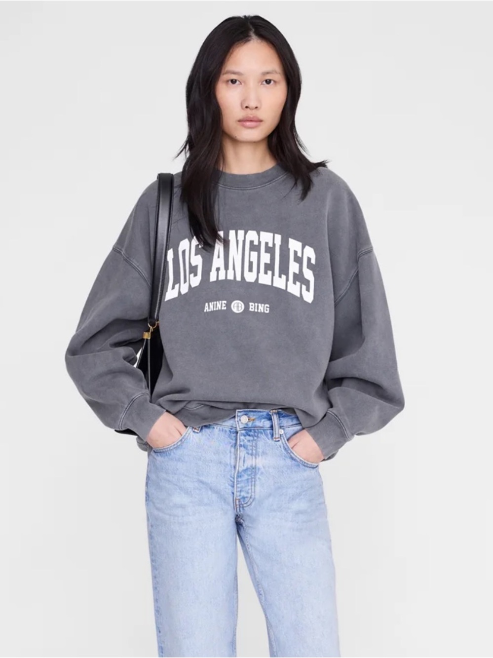 Anine Bing Los Angeles Sweatshirt Grey Small